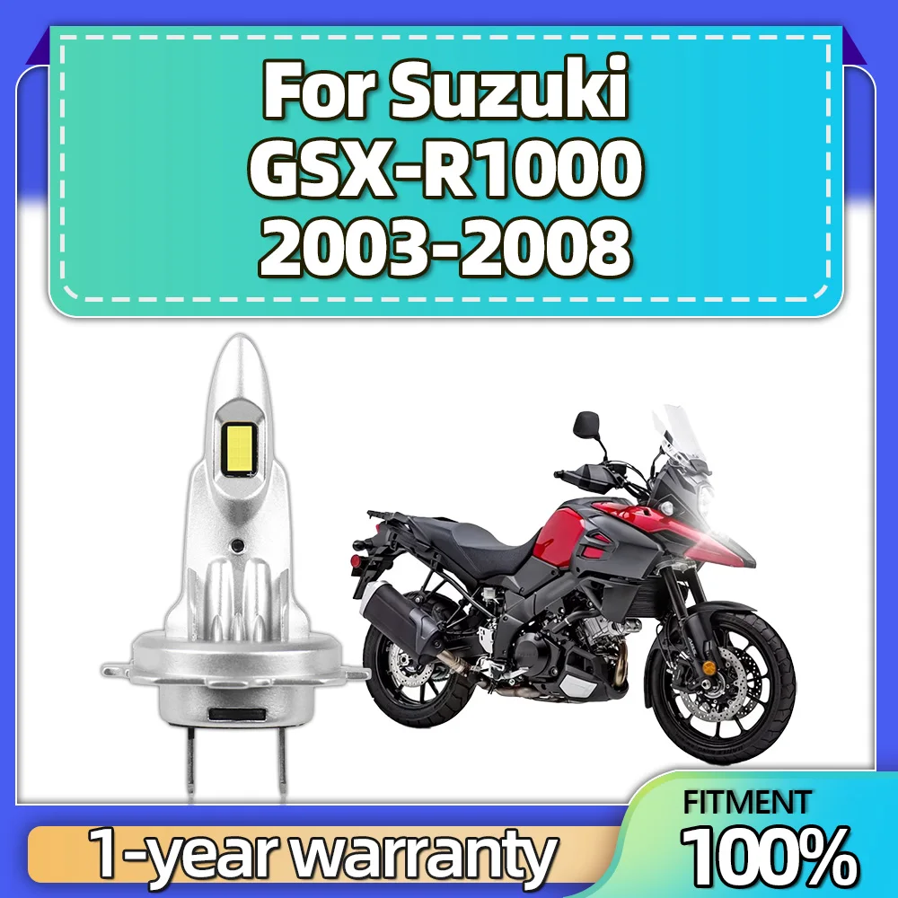 For Suzuki GSX-R1000 2003 2004 2005 2006 2007 2008 1Pcs Mini 15000lms Led Car Headlight H7 Motorcycle Light High Low Beam
