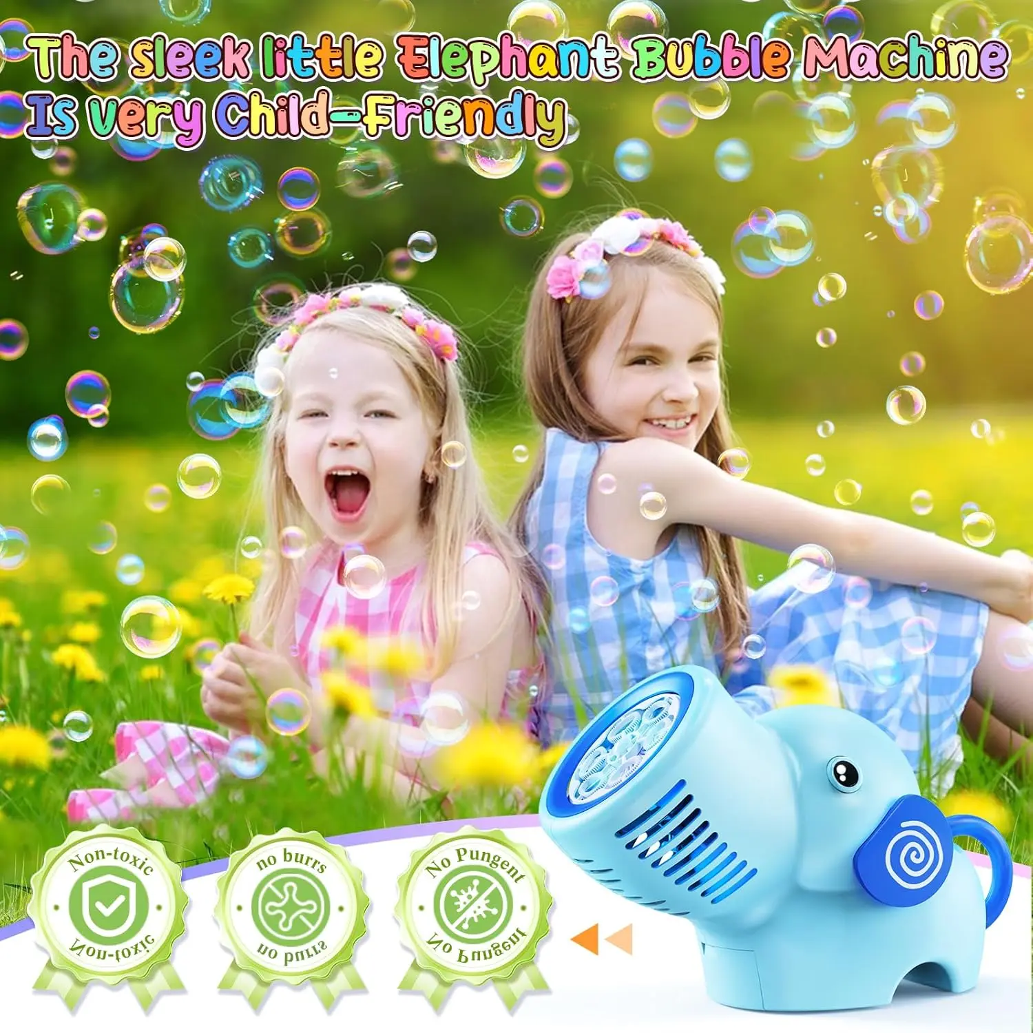 Machine à bulles automatique électrique portative, souffleur de bulles de savon en forme d'éléphant, jeu de fête en plein air, cadeau de mariage, jouet d'anniversaire pour enfants