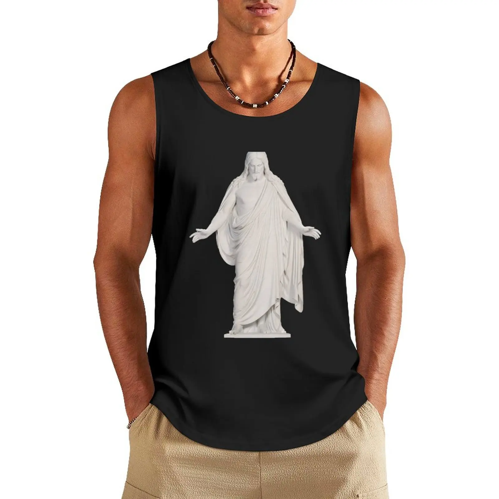 The Church of Jesus Christ of Latter-Day Saints Christus Tank Top Men's summer clothes mens gym clothes Clothing