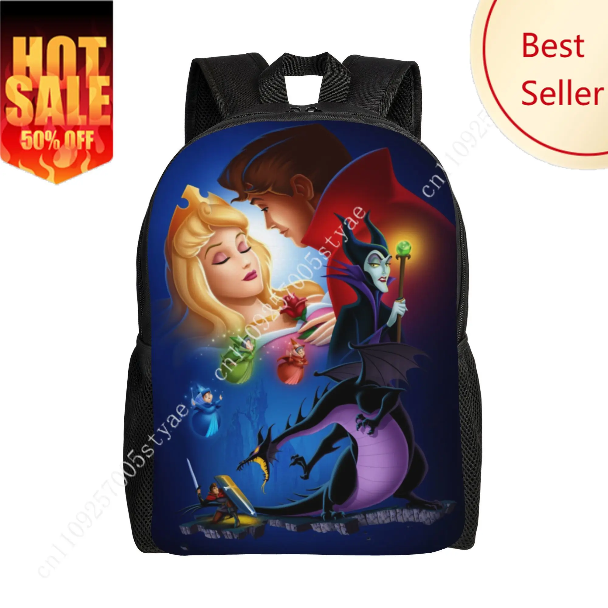 

Aurora Sleeping Beauty Classic Backpack Disney Cartoon Decorate Fabric Bag Design Your Photo Logo Text Party Holiday Custom Gift