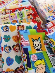 Pure Cotton Handmade Patchwork 20S Japanese Cartoon Digital Printing Clothing Illustration by Half Meter