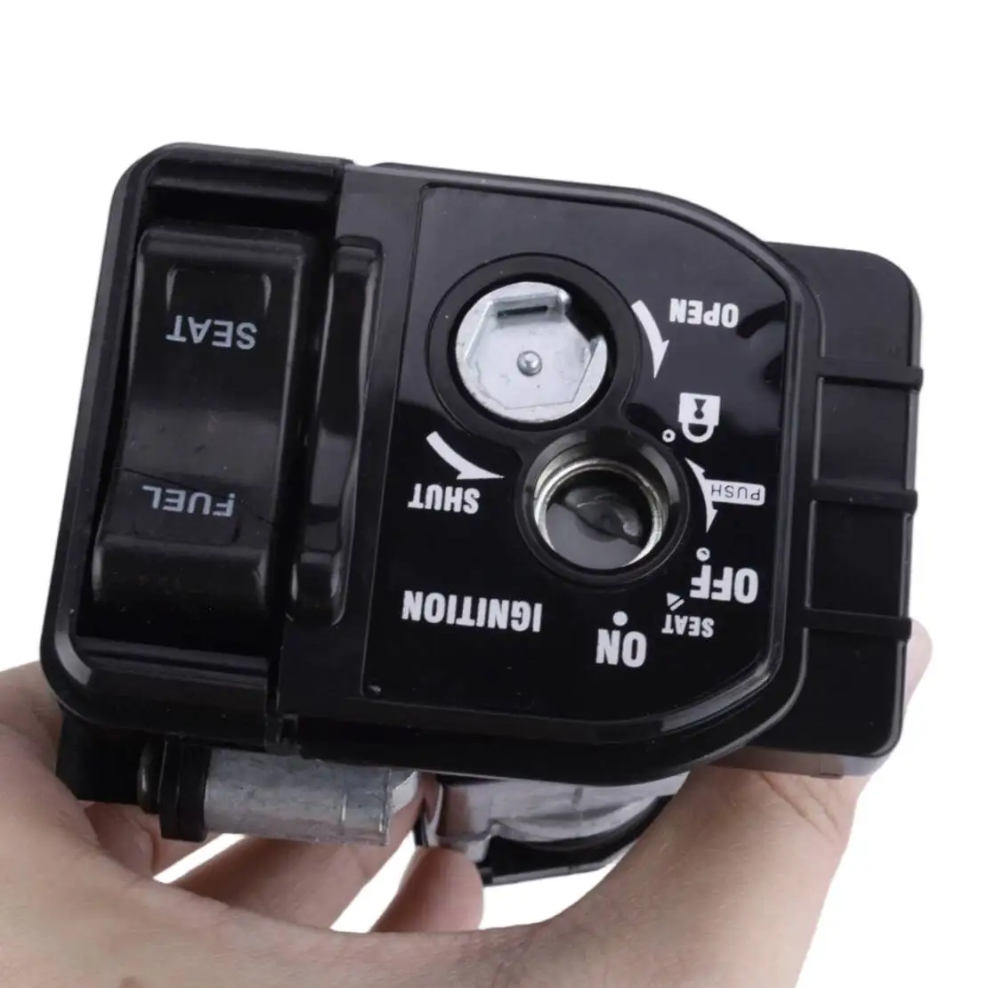 مفتاح برميل الإشعال قفل مع 2 مفاتيح عدة سبائك الألومنيوم الأسود صالح لهوندا PCX 125 WW125EX2 2015 2016 2017