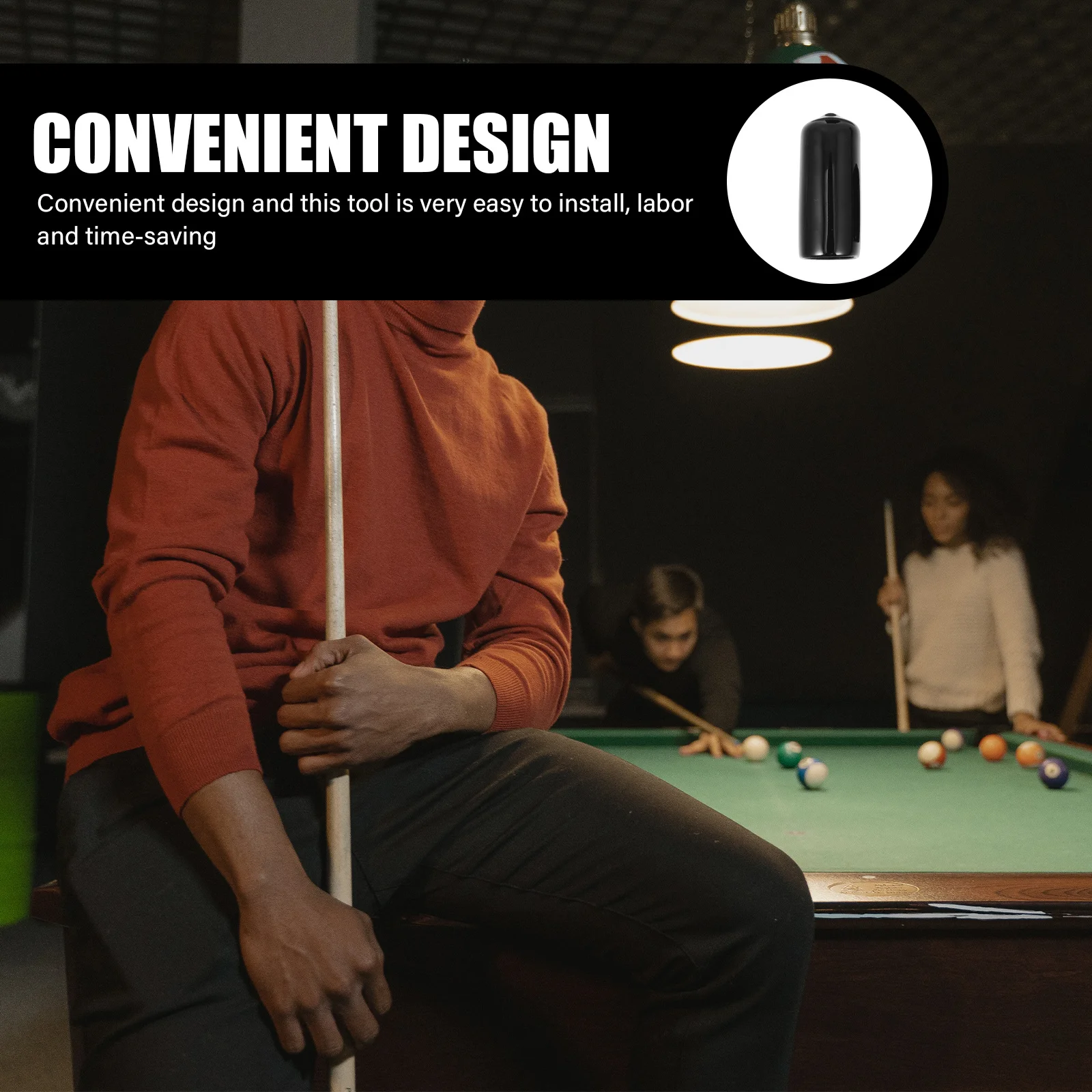 

10Pcs Billiard Cue Tips Rubber Protector Anti-Slide Head Covers Shock-Reduction Necessity Cue Tips Billiard Supply