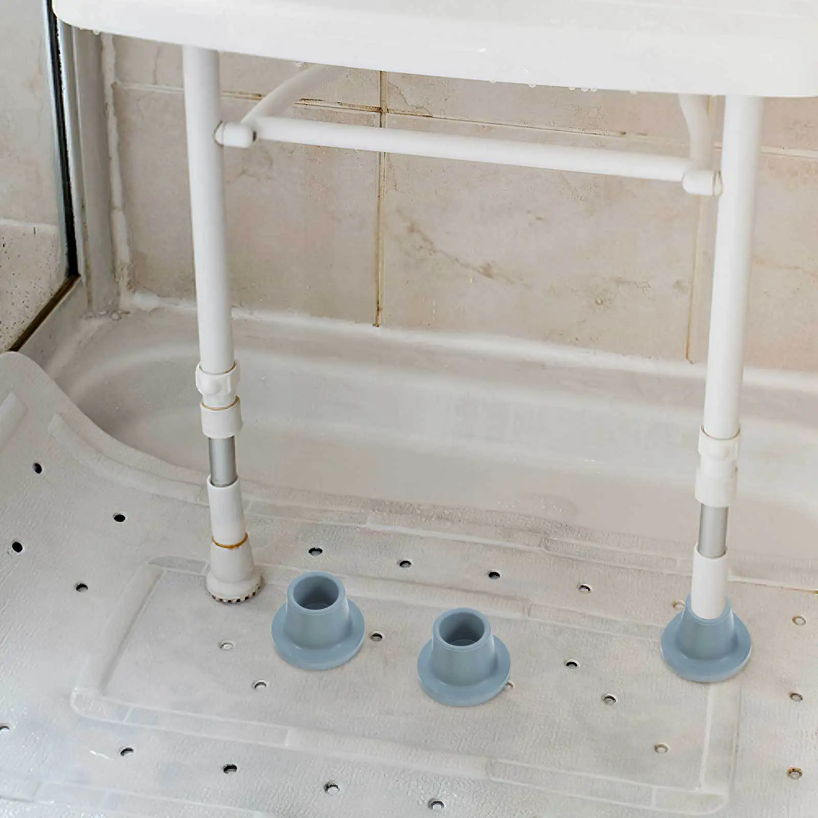 4 قطعة قواعد مطاطية غير قابلة للانزلاق لكرسي الاستحمام حمام البراز مستقر دائم المضادة للانزلاق الساق قبعات سهلة التركيب استخدام المستشفى المنزلي