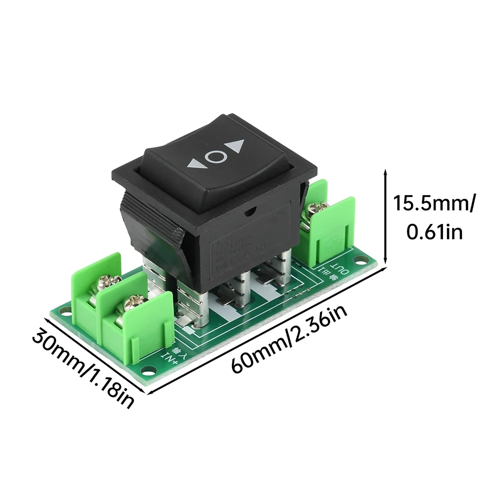 3-Position Motor Switch Module 0-120V DC Motor Controller 0-20A Motor Forward/Reverse/Stop Switch for Industrial/DIY Wholesale