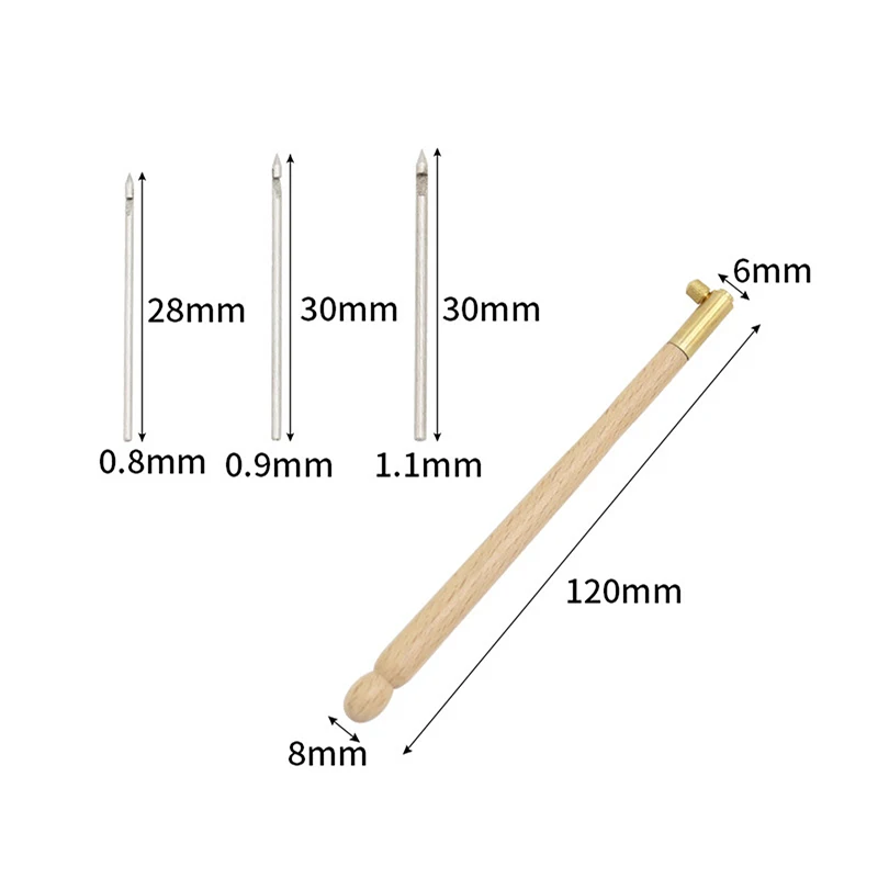 Embroidery Needle Tambour Crochet Hook Luneville Hook Handle With 3 Needles Set S Couture Luneville Glitter Bead Embroidery Tool