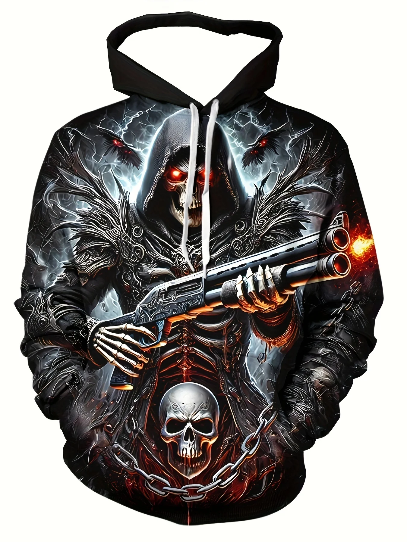 

«Темный череп» представляет собой скелетные солдатики, галстук и пальто на кармане. Подходит для осенних и зимних сезонов.