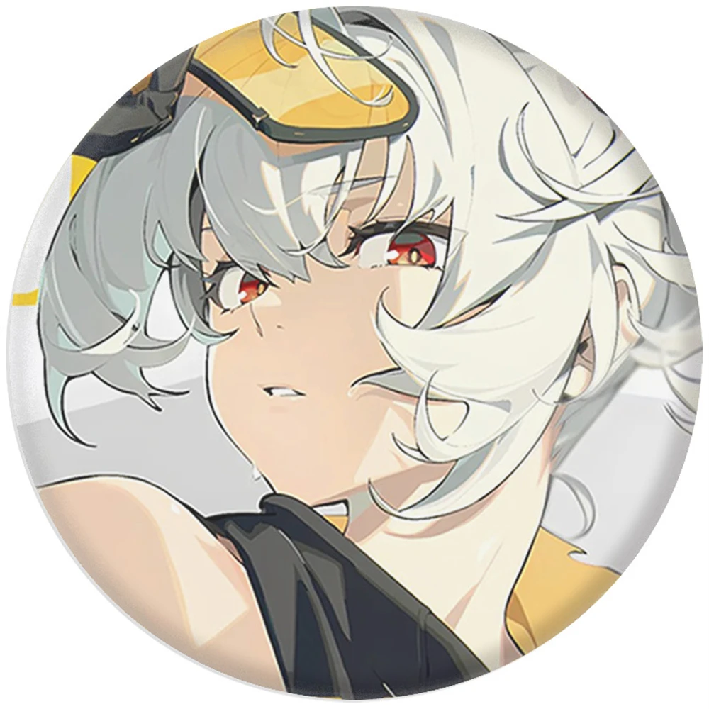 58mm Anime Zenless Zone Zero Ellen Joe Von Lycaon Cosplay COSTUME Badge Pin SPTE Tinplate Brooch﻿ Prop Gilf