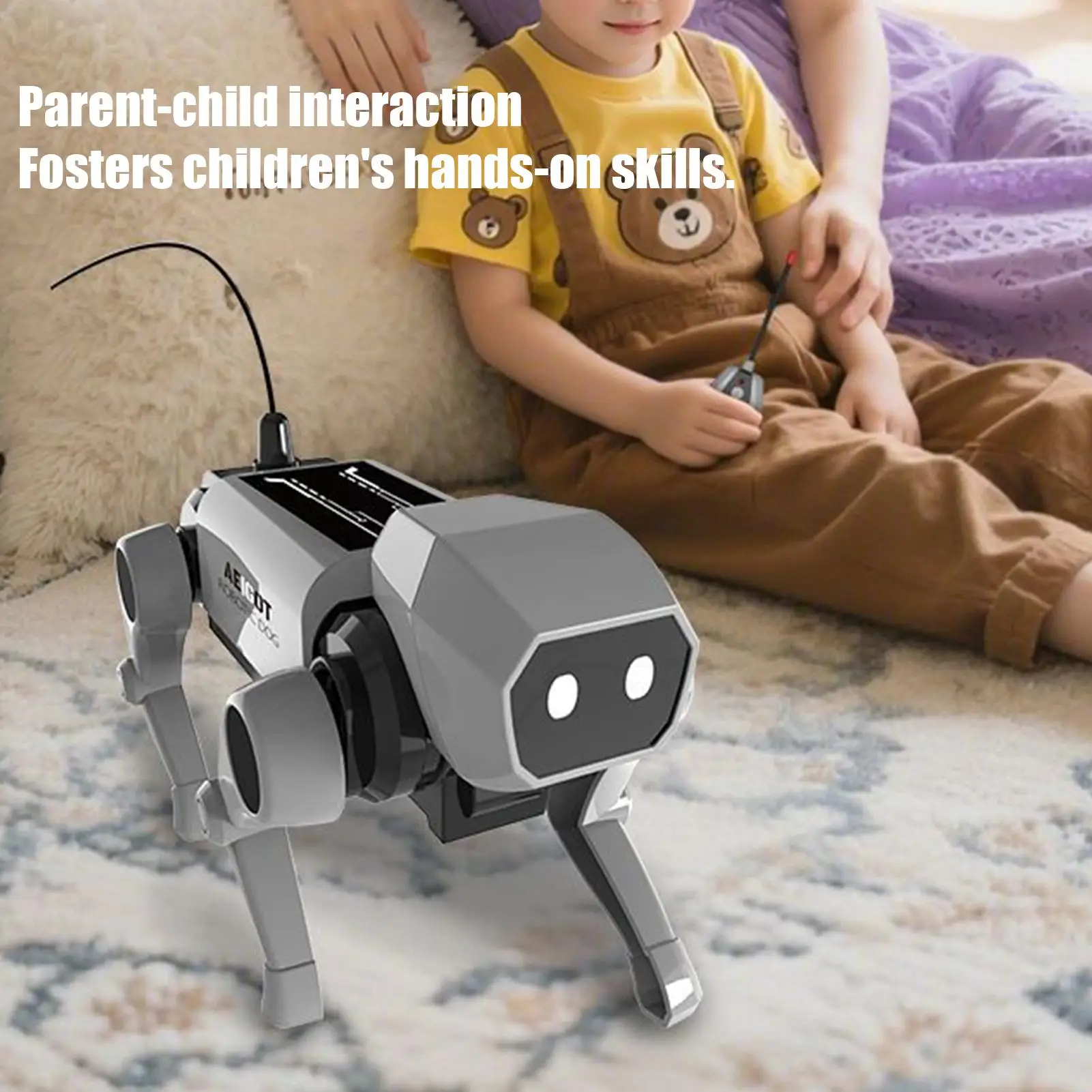 Chiens robotiques pour enfants, robot intelligent interactif, marche, animaux de compagnie, jouets éducatifs, apprentissage pour anniversaire, vacances, jeunes garçons