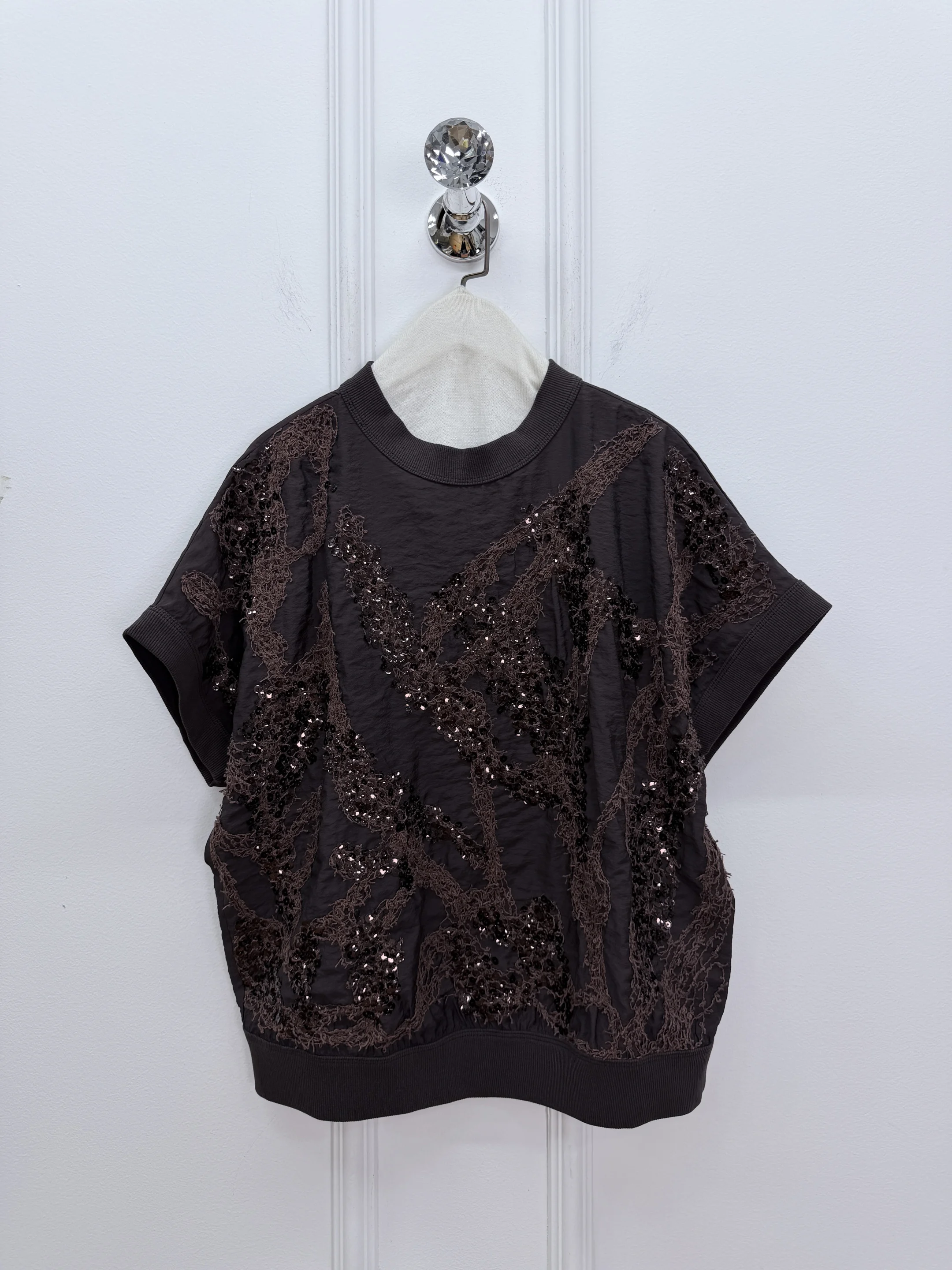 Women's Summer 2026 Lightweight Sleeveless Knit Top with Floral Embroidery, Beads, and Sequins
