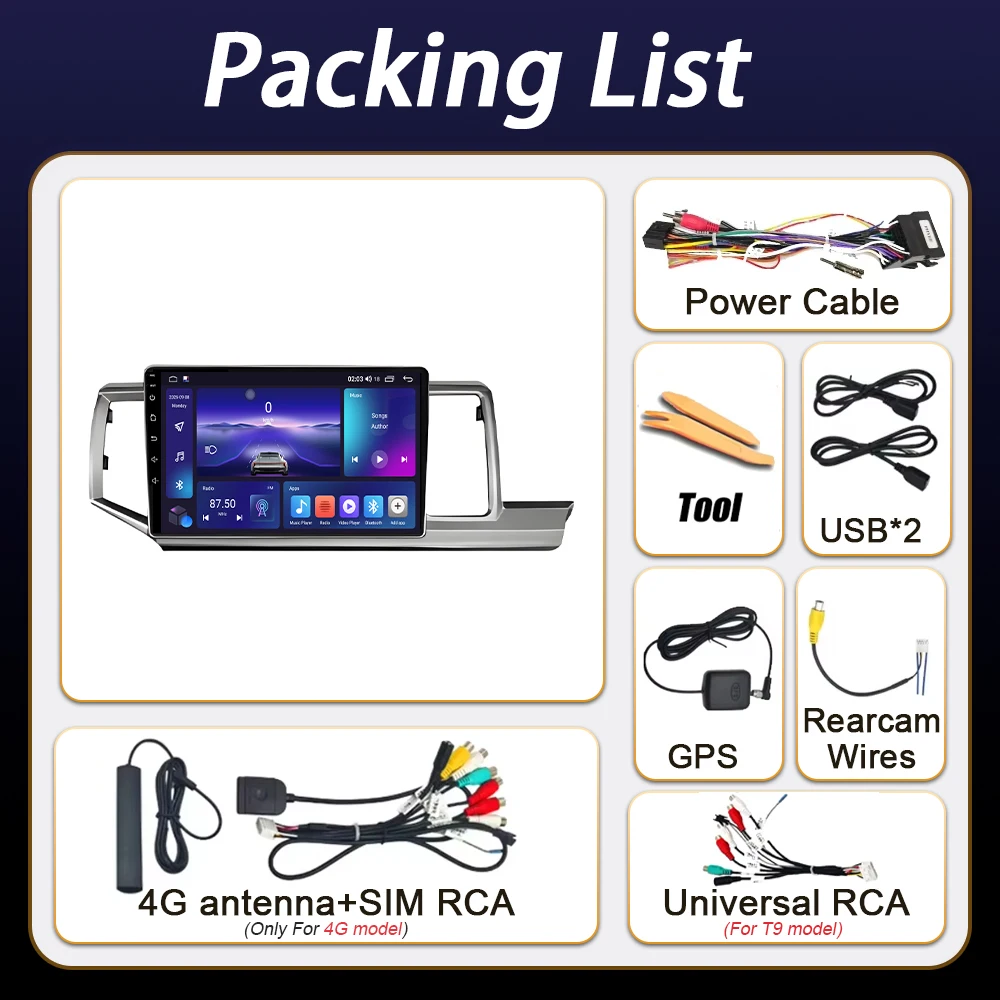 Carplay Android Car Radio For Honda Stepwgn 2.0 RK 2009-2013-2015 Navigation Player Multimedia Android Auto 2Din DVD Stereo DSP