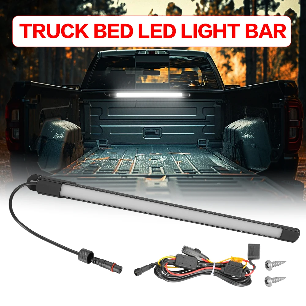 1IN1 LED Truck Bed Light Kit 66LEDs White Waterproof LED Pickup Bed Lighting Plug N Play Rear Cargo Work Box Grill Accent Bar