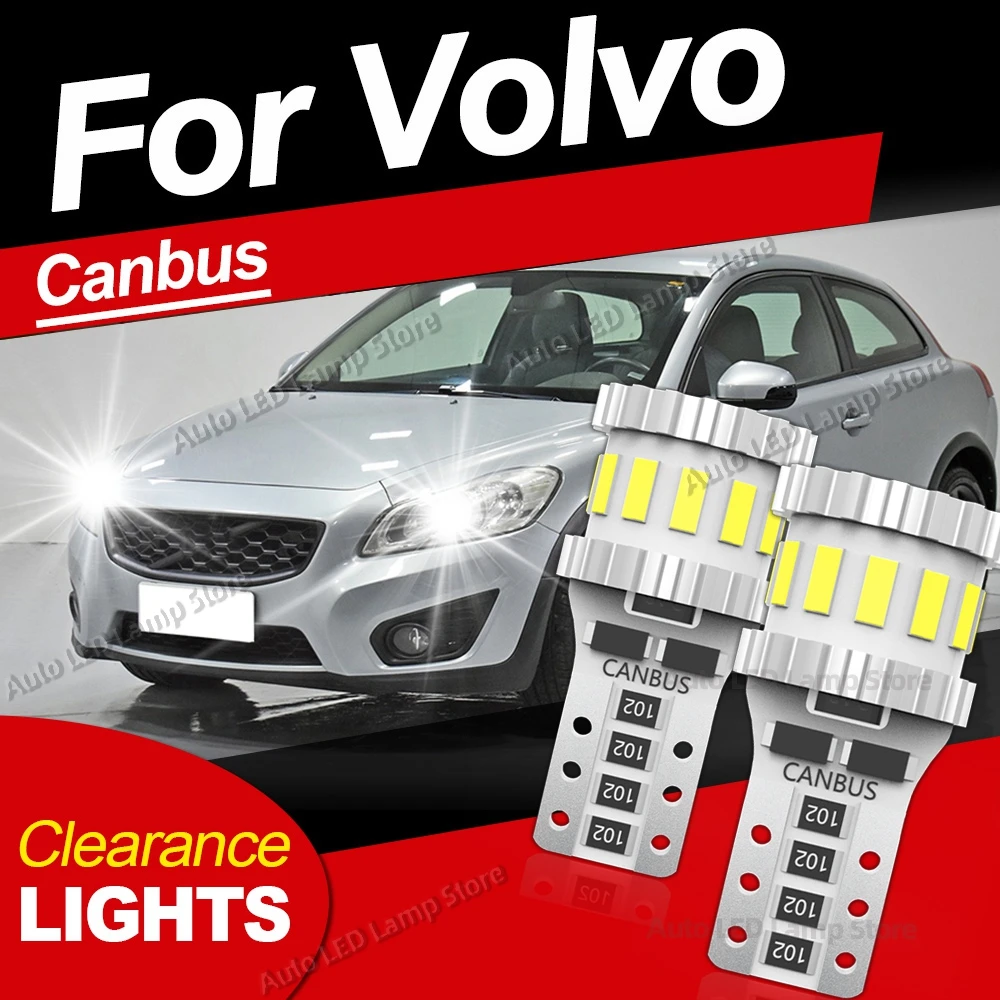 

2PCS LED Clearance Lights T10 Canbus Bulbs For Volvo C30 C70 S40 S60 S70 S80 V50 V70 XC70 XC60 XC90 Plug and Play 6000K