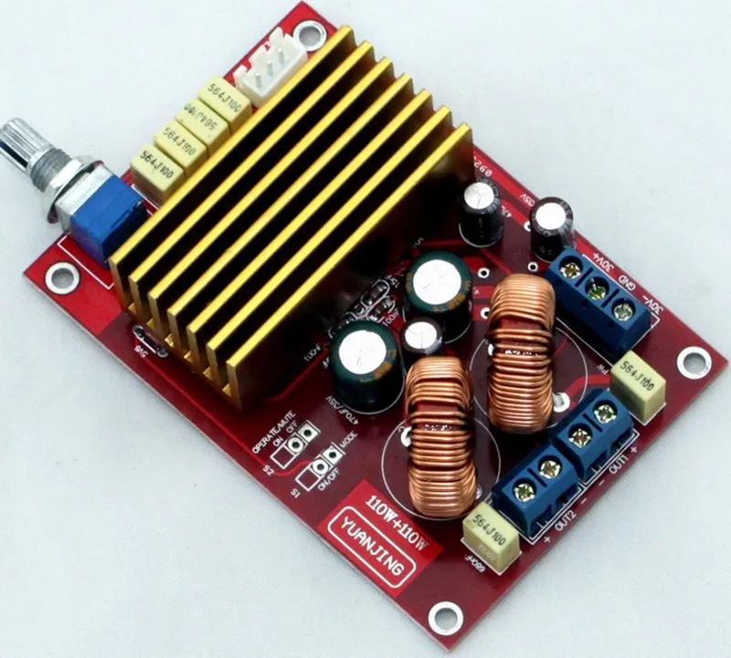 YJ00274 TDA8591 DC25V 2*110W ช่อง2.0สเตอริโอ Class D บอร์ดเครื่องขยายเสียงดิจิตอล
