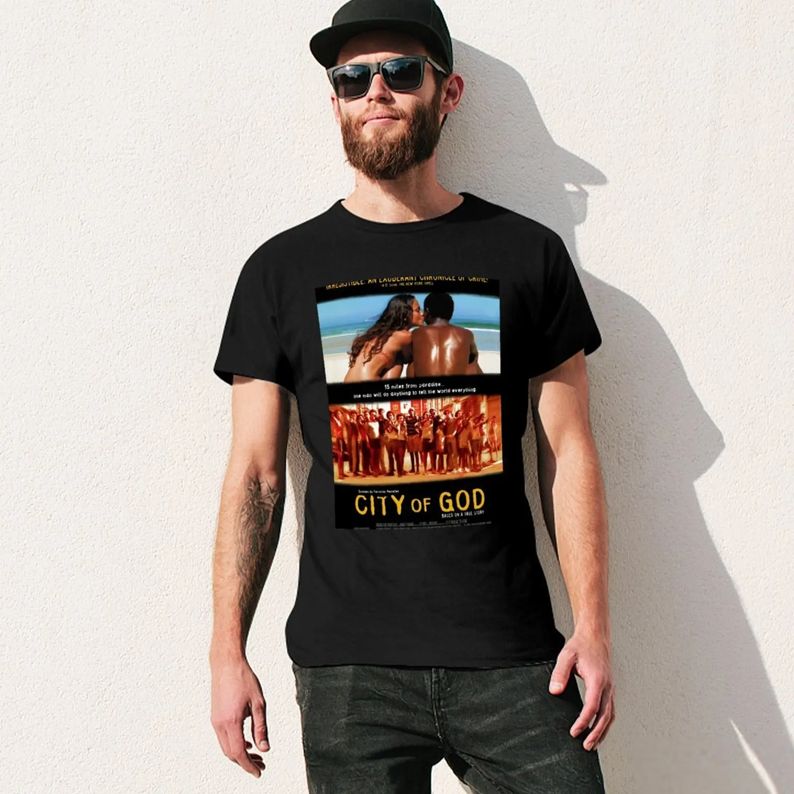 City Of God T-Shirt oversized t shirt Short sleeve tee for a boy men t shirt