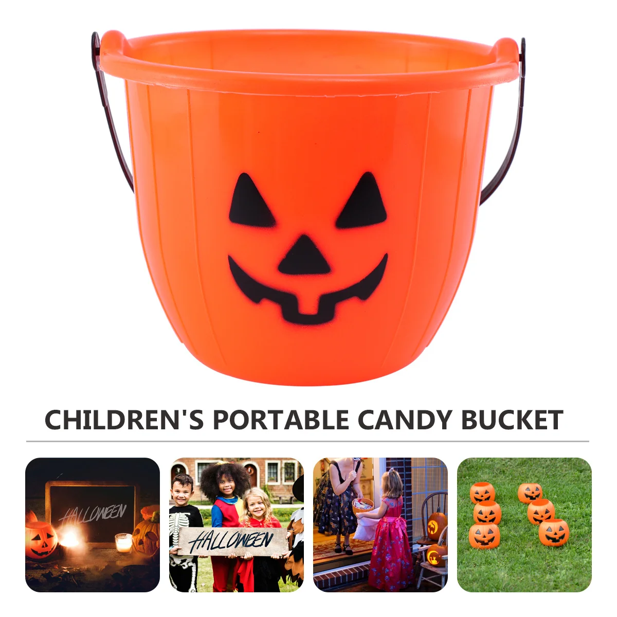 

2Pcs Pumpkin Candy Barrel Halloween Gift Packaging Nondeformable Cute Party Decor Storage Container Storage Barrel
