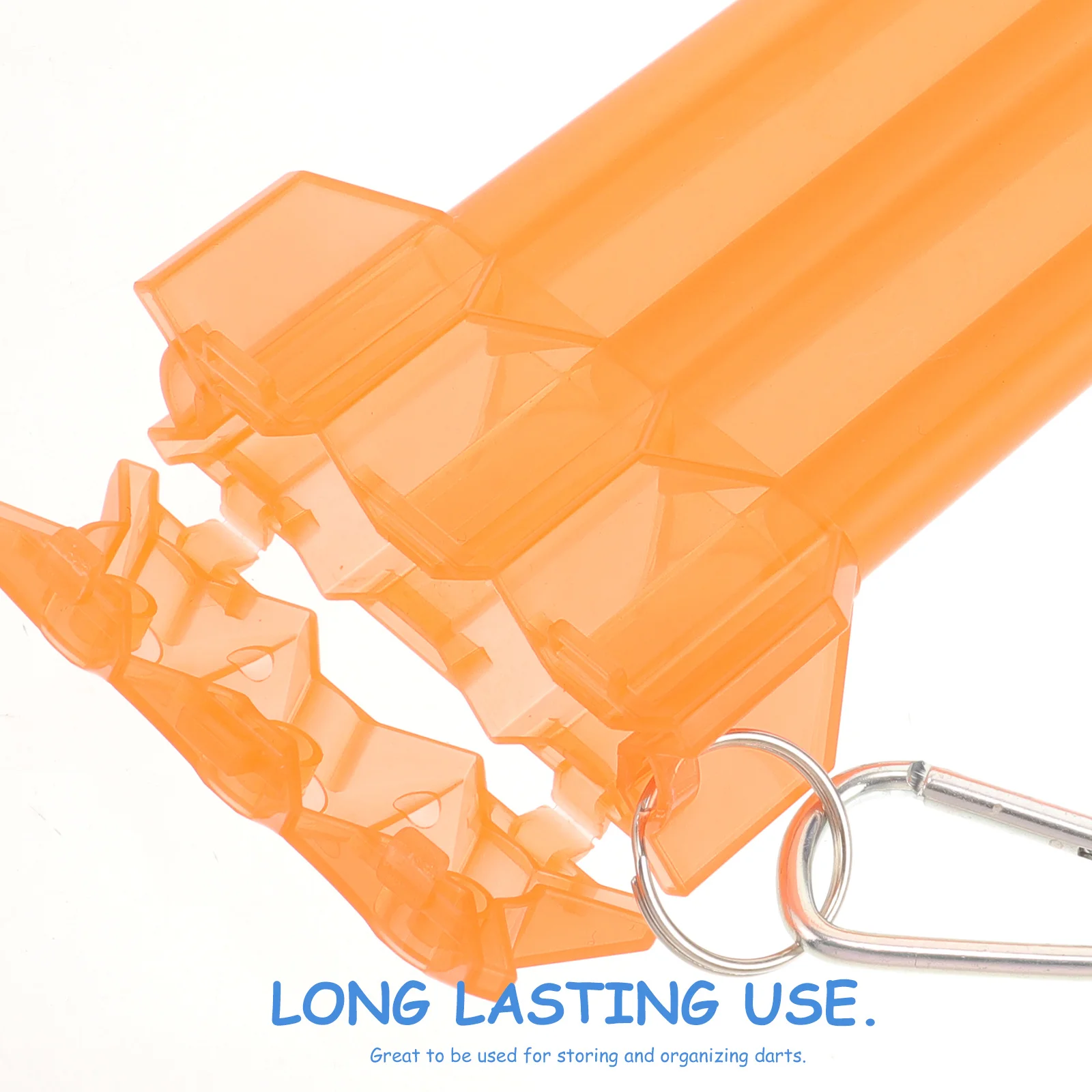 علبة قفل صندوق تخزين رمي السهام شديد التحمل مع مشبك مفتاح فتاحة الزجاجات وحاوية تنظيم رياضية برتقالية