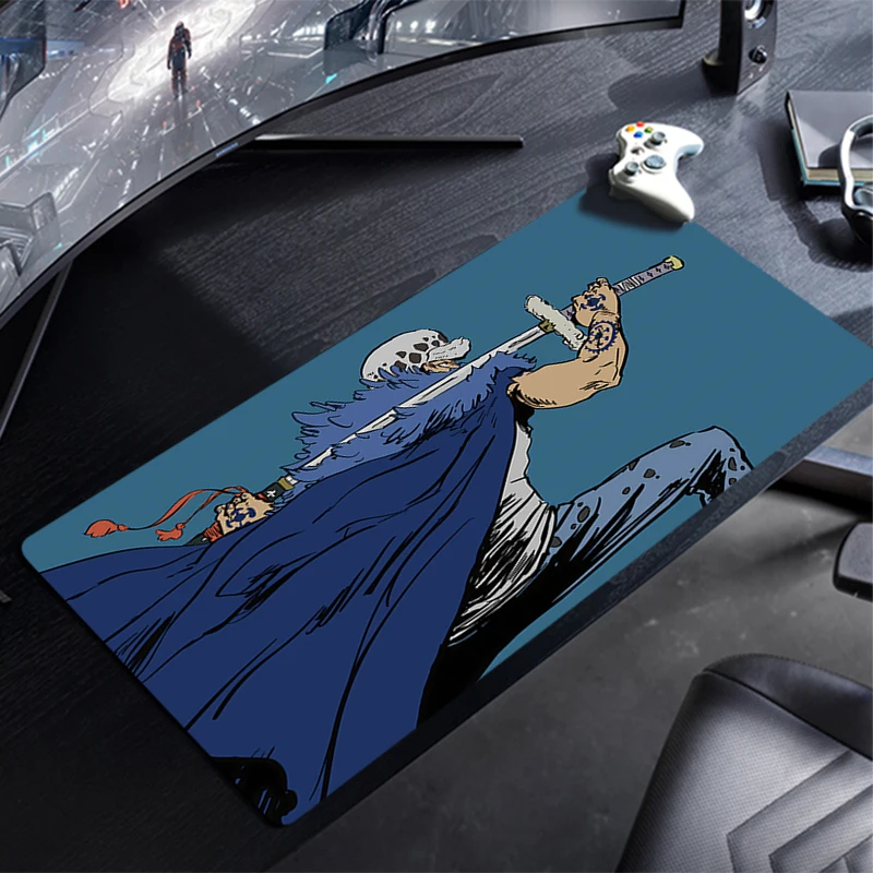 

Mouse Pad Non-Slip Rubber Edge locking Mousepads Game play mats notebook computer O-ONE PIECES T-Trafalgar Law Y-Yamato S-Sanji