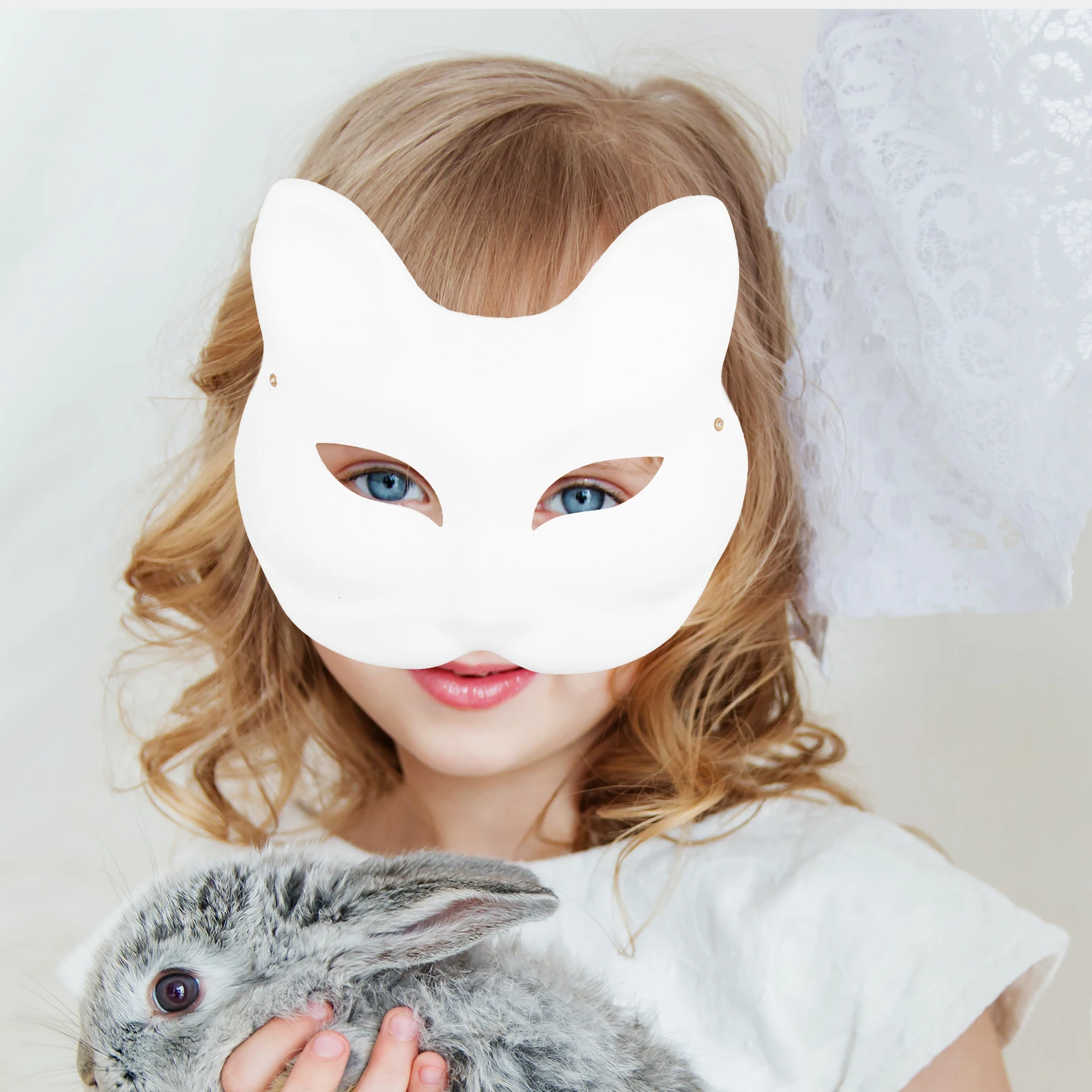 

10Pcs DIY Paper Mache Fox Mask Blank For Painting Costume Parties And Celebrations