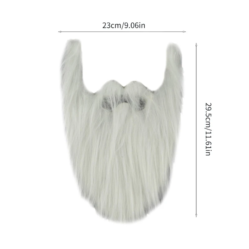 Fausse barbe Costume barbe vieil homme moustache Costume Halloween drôle barbe accessoires cheveux du visage pour Cosplay