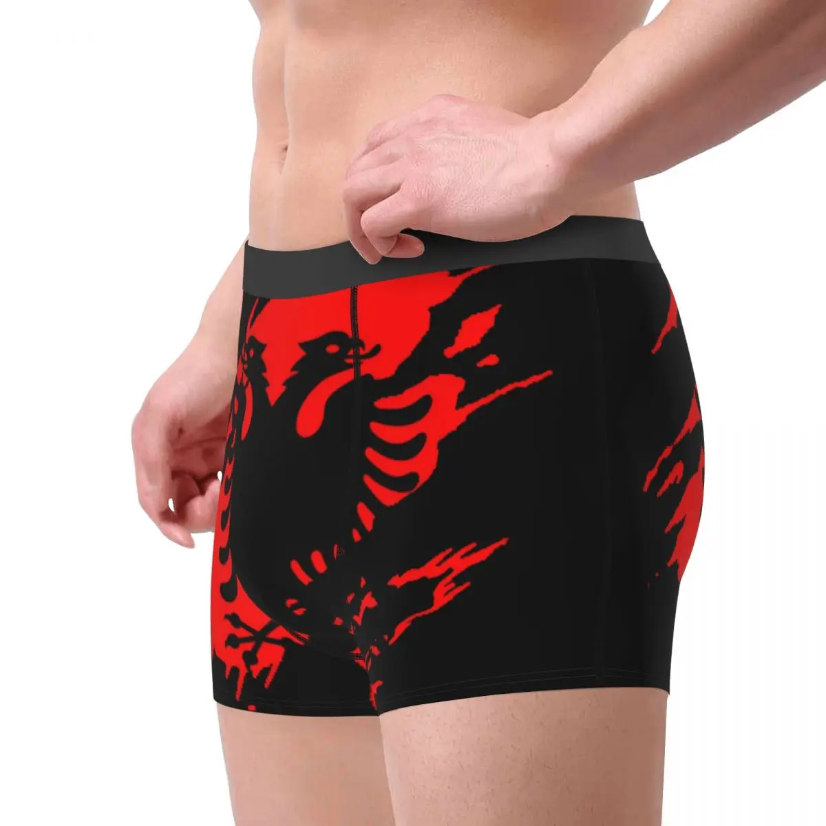 Vintage Flag Of Albania Underwear Male Sexy Printed Customized Albanian Pride Boxer Shorts Panties Briefs Soft Underpants