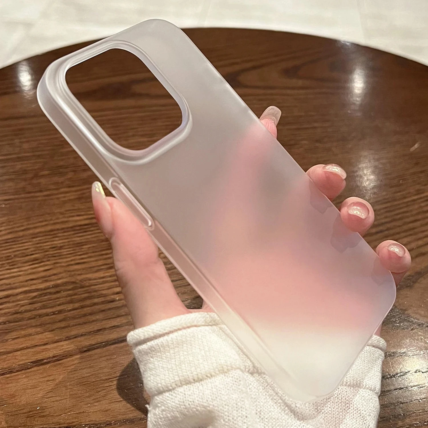 Ultra Thin Matte Clear Phone Case For iPhone 16 15 14 Plus 11 12 Mini 13 Pro Max Soft TPU Translucent Shockproof Skin Back Cover