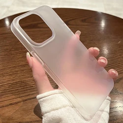 Ultra Thin Matte Clear Phone Case For iPhone 17 Air 16 Pro Max 15 14 Plus 11 12 13 Mini Soft Translucent Shockproof Back Covers
