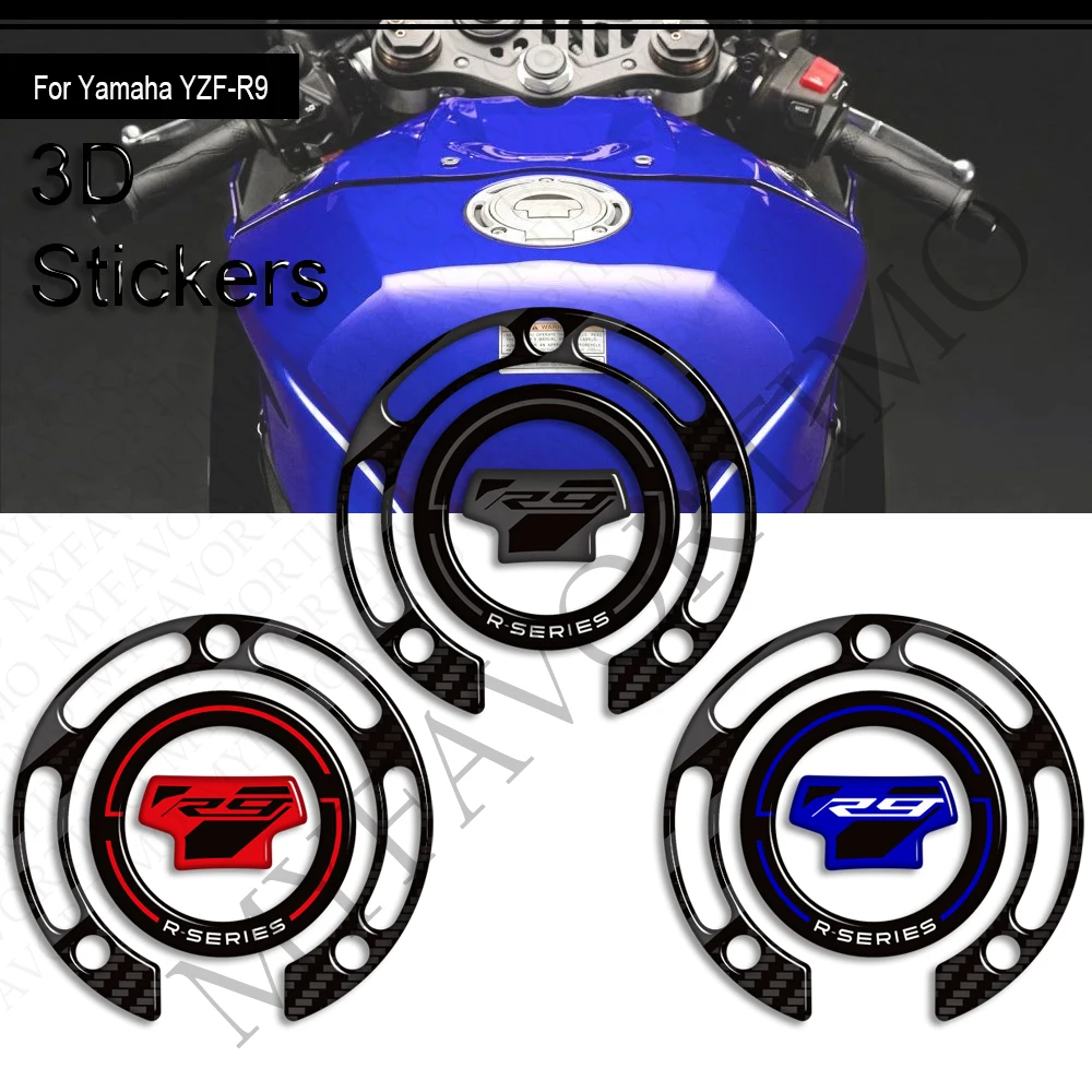 YZFR9 2025 オートバイ燃料タンクパッドステッカー 3D ニーグリップトラクション保護デカール 防水 ヤマハ YZF-R9 YZF R9 2026用