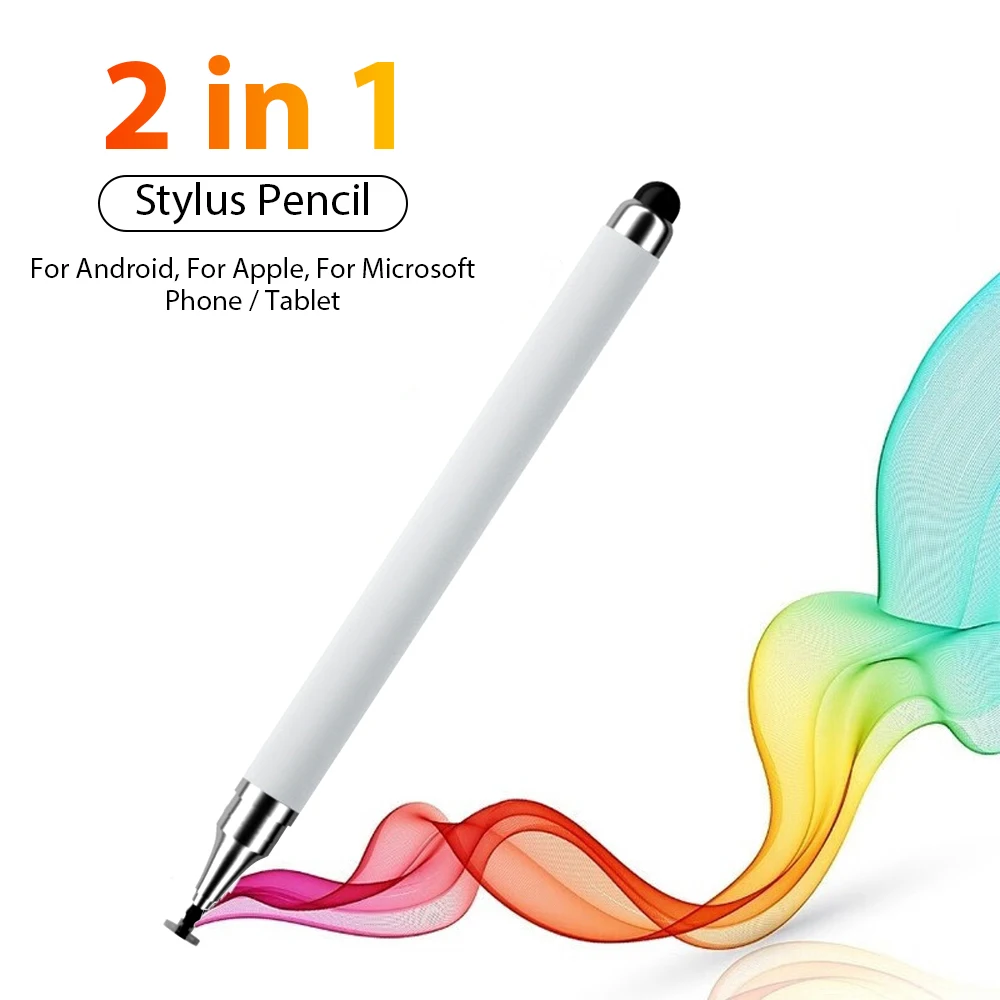 2 In 1 Stylus Pencil For Phone Tablet Touch Pen For Ipad Iphone Xiaomi Redmi Apple Android Cellphone Drawing Screen Pens