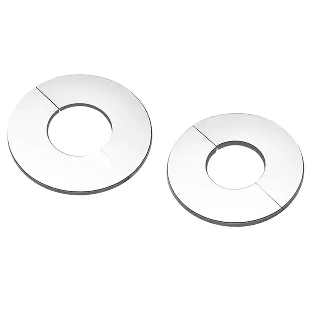 8pcs 24mm 28mm Orifice Cover Plate Wall Split Flange Stainless Steel Pipe Hole Cover Plate Home Orifice Decor Cover