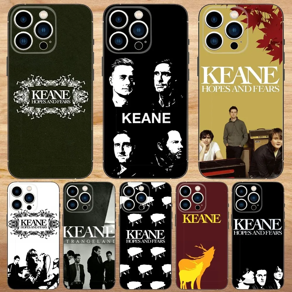 

K-KEANE Rock Band Phone Case For iPhone15,14,13,12,11,Pro,Max,Plus,Mini,X,XS,XR,8,7,6,S,Plus,SE Soft Black Case