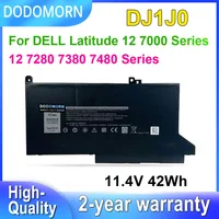 Para DELL Latitude 12 7000 7280 7380 7480 Series reemplazo de batería de ordenador portátil DJ1J0 DJ1JO 0NF0H ONFOH PGFX4 11,4 V 42Wh DODOMORN