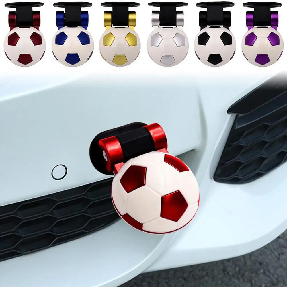 

Soccer Football Shaped Car Track Tow Hook Look Car Auto Vehicle Tuning Sticker Decoration Accessories Universal