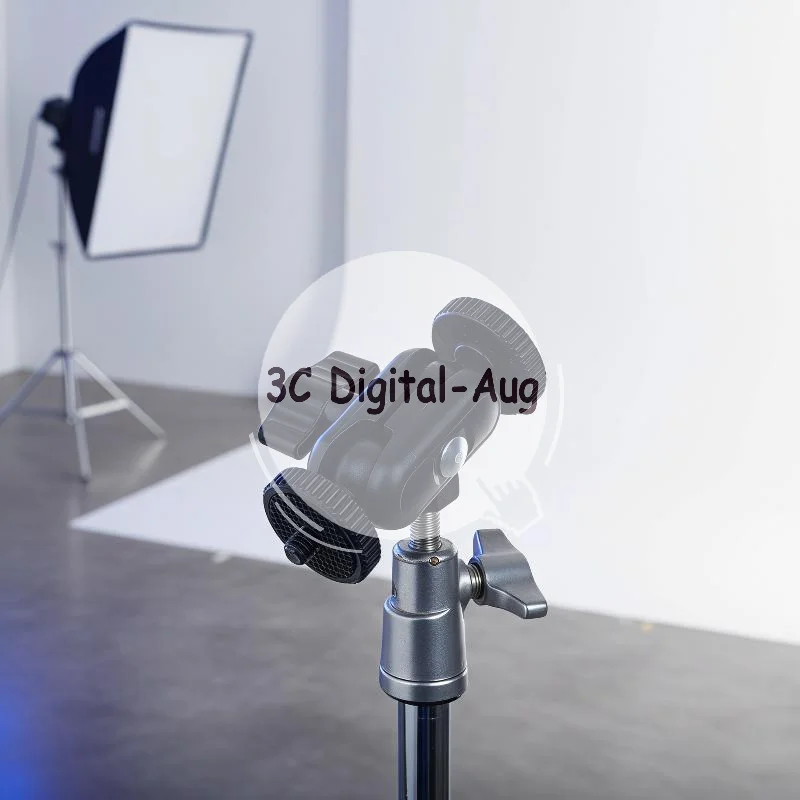 Double Ballheads Magic Arm 360° Rotation 15mm Ball 1/4'' Screw Camera Bracket for Fill Light Monitor Content Creation
