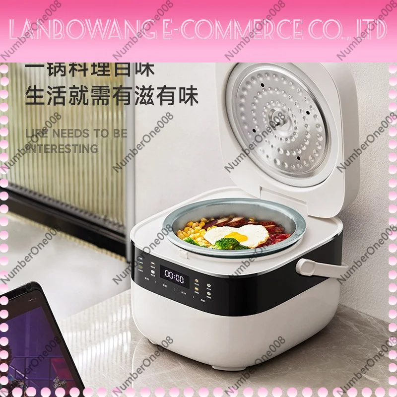 OEM Electric Rice Cooker 3L, Titanium Inner Pot for 2 4 People, Smart Rice Cooker with Rice Water Separator for Home