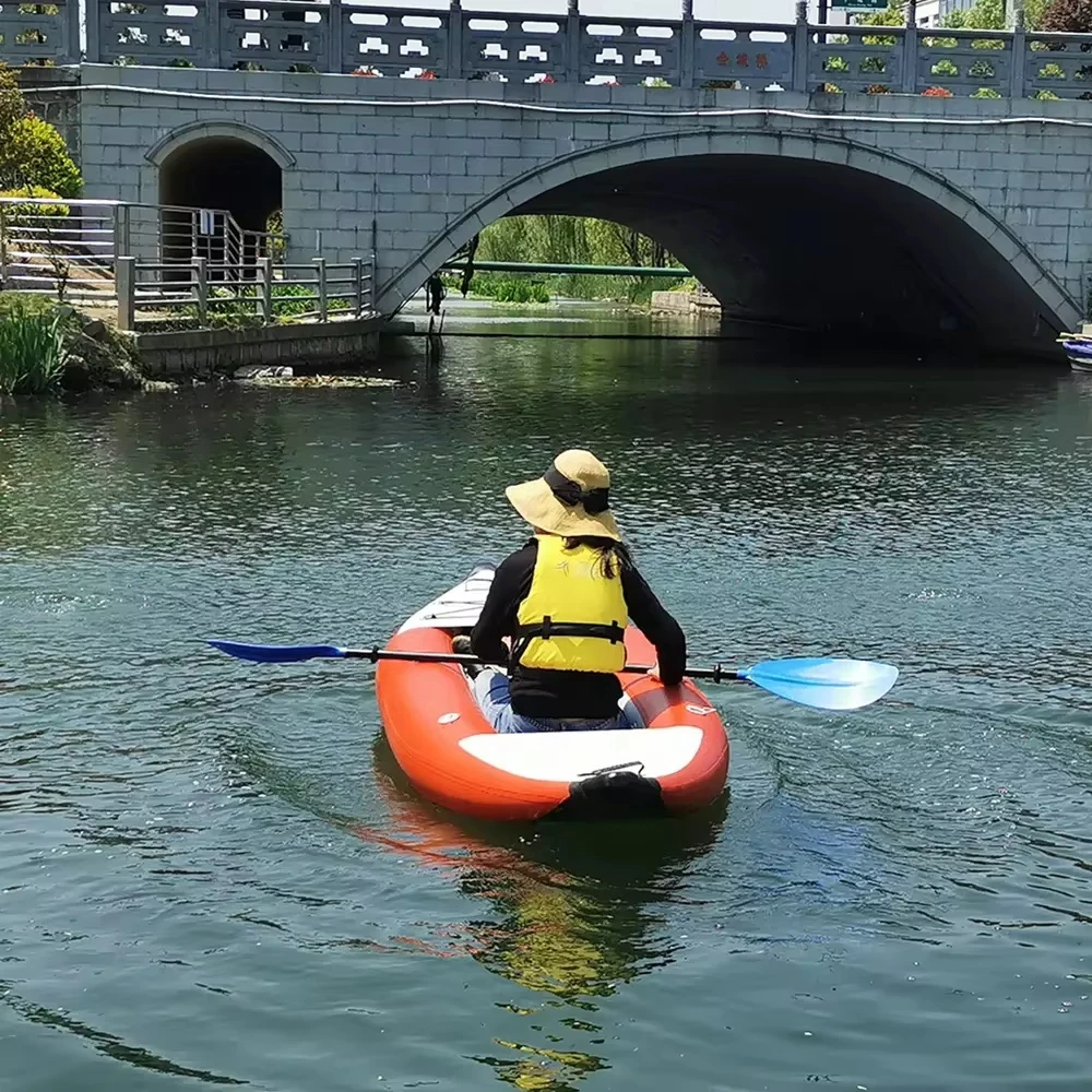 Fishing Inflatable Canoe Kayak, Made Of Pvc Material, For Outdoor Water Using And Fishing Activities In Different Scenes