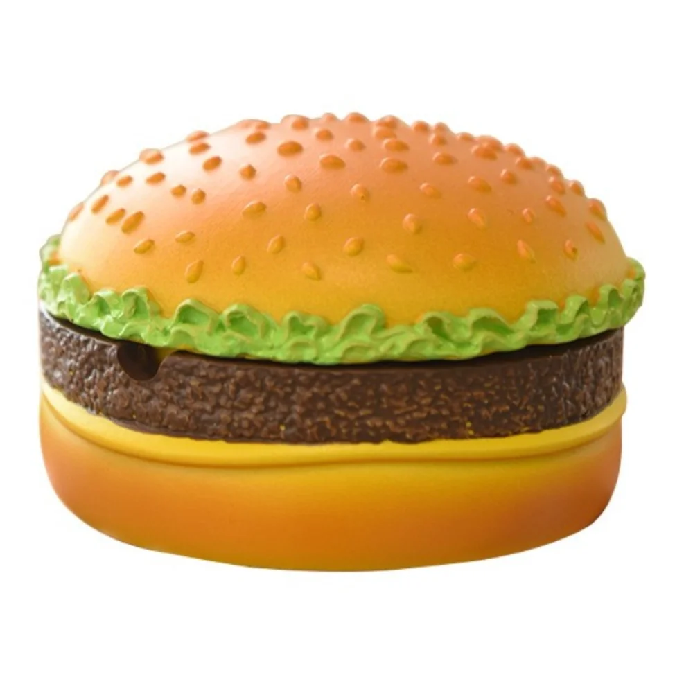 

New RESIN Hamburger Ashtray Creative Novelty Cute Ashtray Desktop Storage Box Home Use