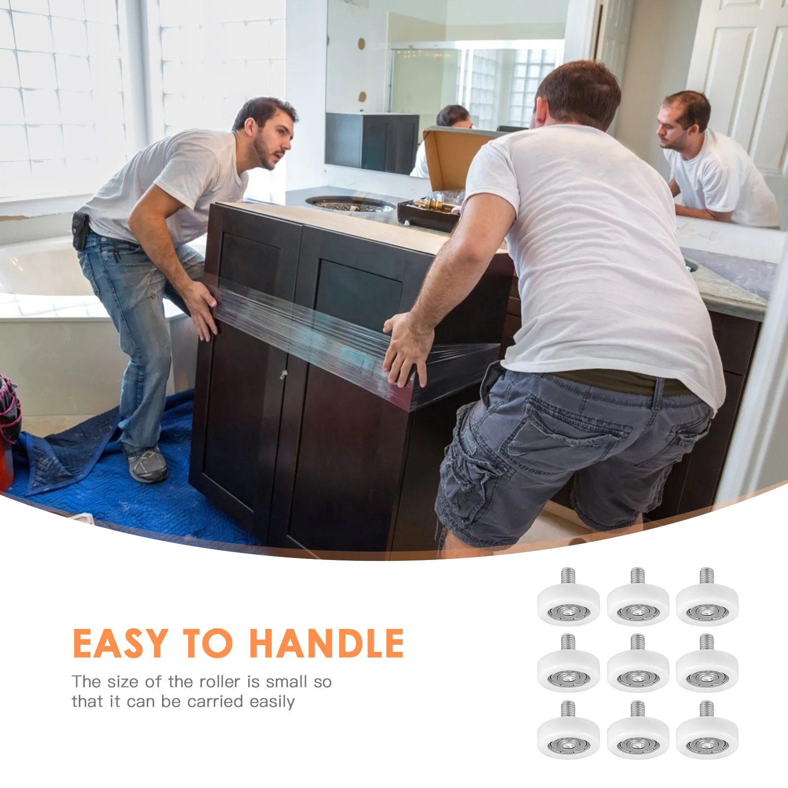 

10Pcs Durable Plastic Pulley Rollers for Door Window Drawer Vending Machine Rust Resistant Smooth Operation Roller Wheels