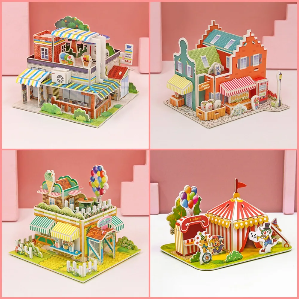 Paper House Model Puzzle para crianças, quebra-cabeças 3D, brinquedos infantis, educação infantil, engraçado, novo