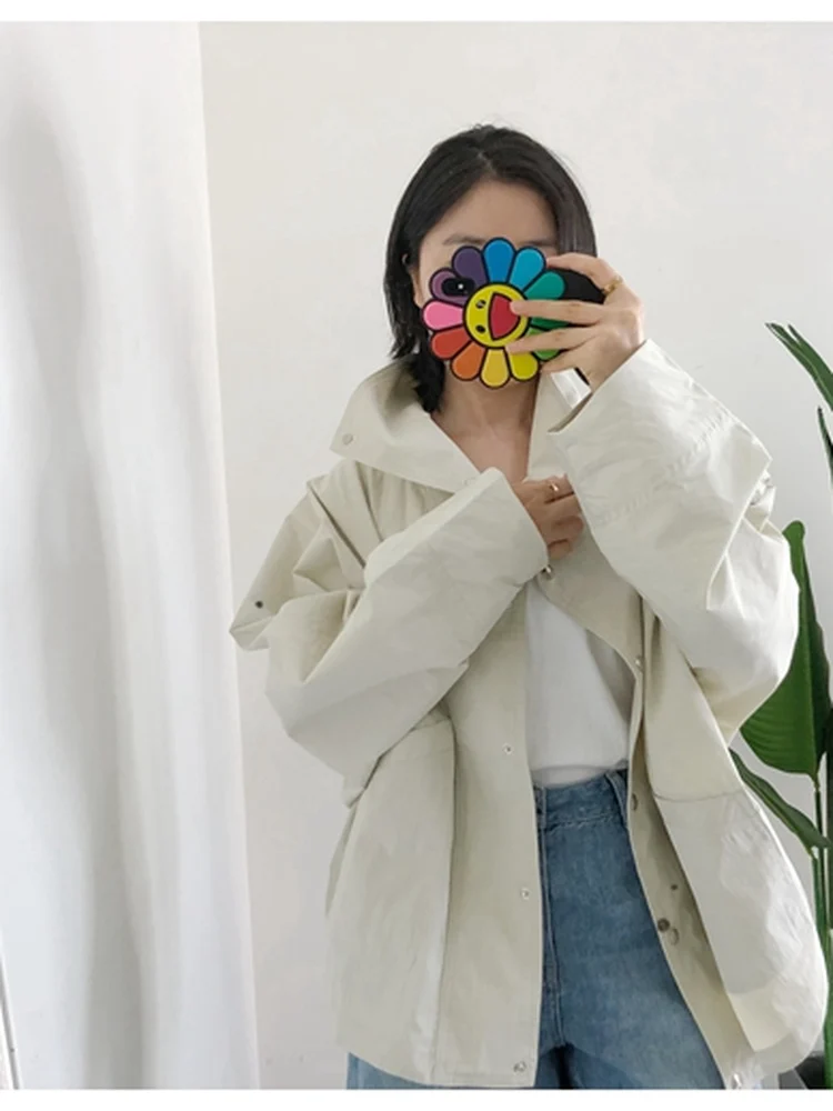 Organic Cotton Lightweight Loose Batwing Sve Jaet Casual Sle Women's ort Coat Zen Leisure Batwing Sve Outerwear