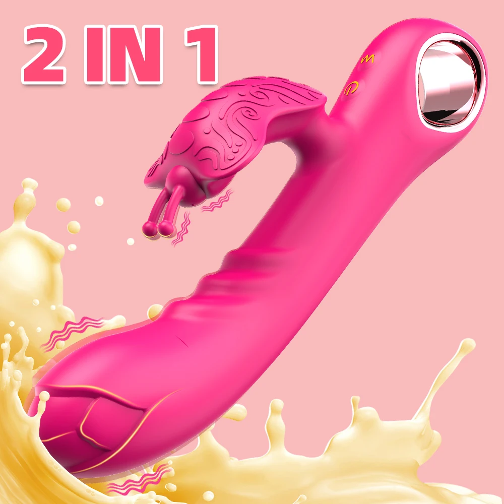 Butterfly Vibrator Dildo Rose Vibrators Dual Motors Vibrating G Spot Stimulator For Women Clitoris Vagina Masturbation Sex Toys