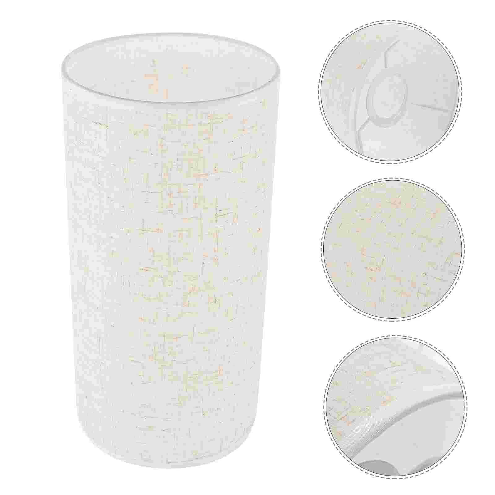 

Round Cylindrical Linen Lampshade Black Wall Sconce Iron Shades Large Replacement