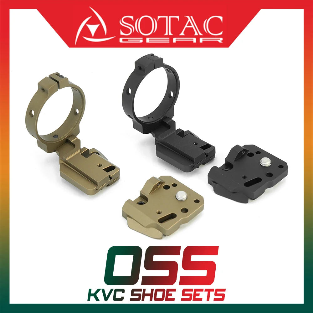 SOTAC-Tactical KVC Obverse Shoe Set, Metal Helmet Mount, Intercom PVS-14, Dovetail Base Conversion Adapter, 2PS