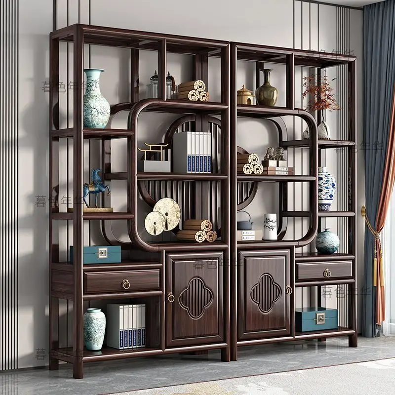 

LH new Chinese style a complete set of Bogu frame solid wood thickened multi-treasure pavilion display