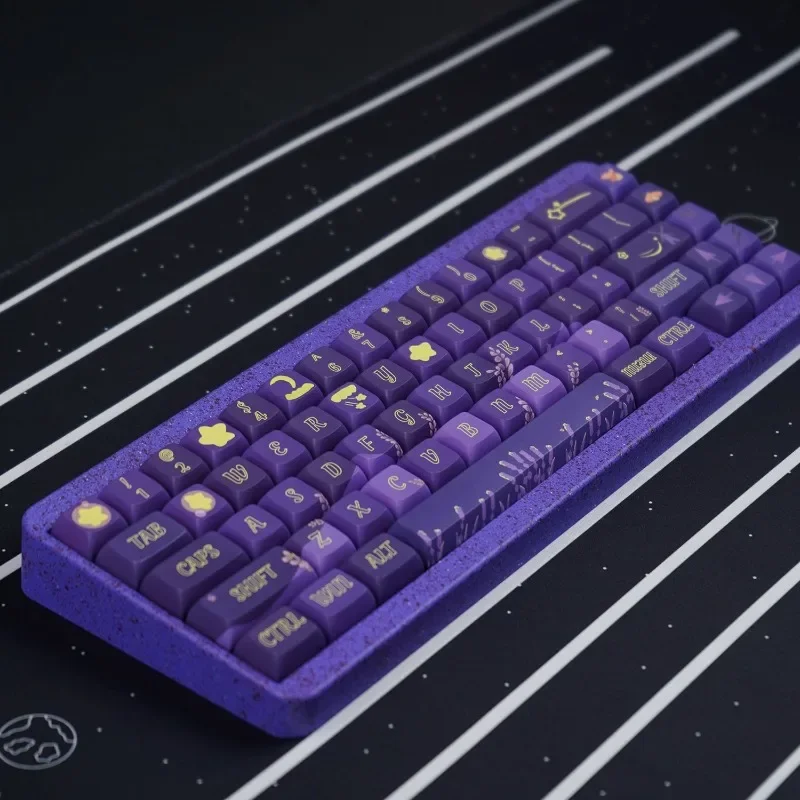 

127-key PBT Keycap XDA Highly Lavender Theme Sublimation Process Custom Keycap Suitable for Cross-core Mechanical Keyboard