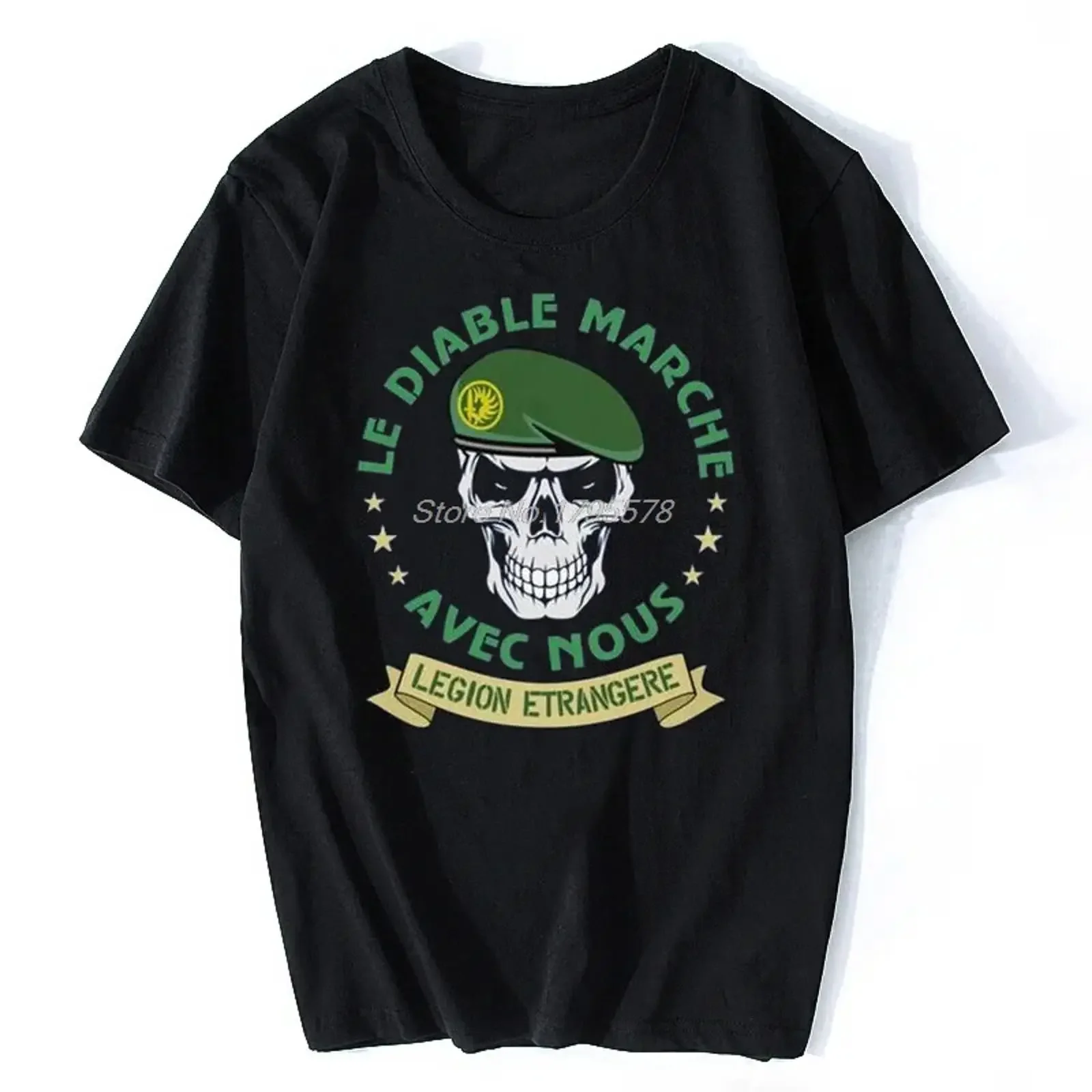 Herren-T-Shirt Legion Etrangere Paratrooper French Foreign Regiment Lässige, vintage-gewaschene, stilvolle, atmungsaktive Designerkleidung