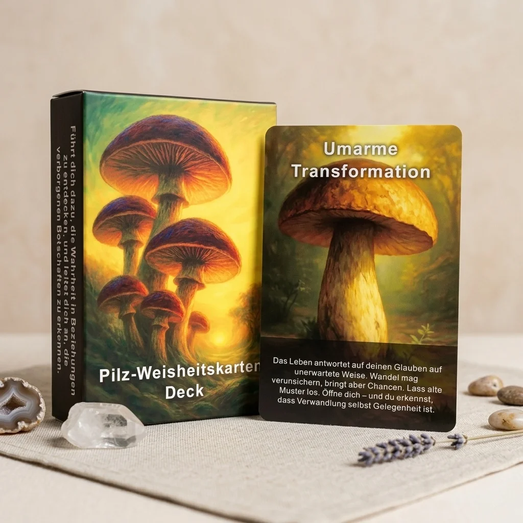 

48 карт, набор для гадания German Mushroom Wisdom Oracle, карты для духовного гадания в стиле Таро, для домашнего исцеления и снятия стресса