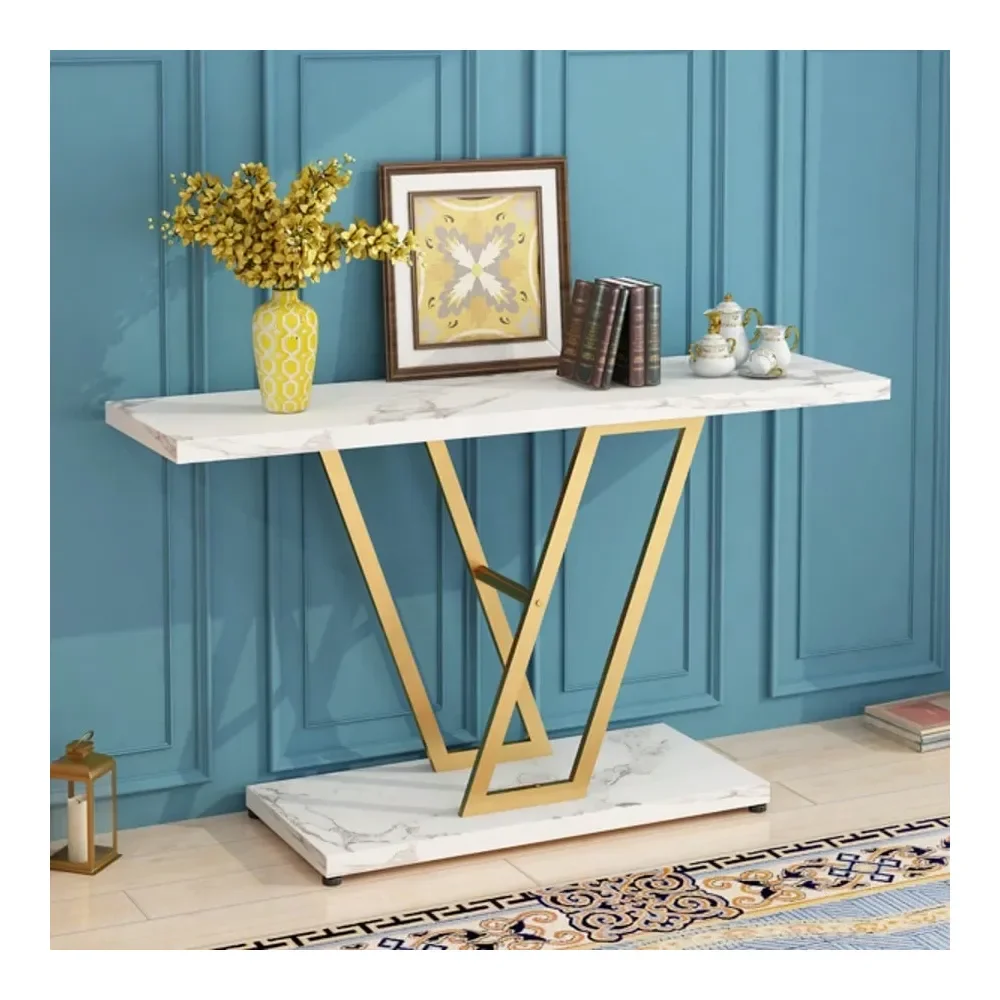 

Table, Industrial Hallway Table For Entryway, 42 Inch Entryway Tables Narrow Sofa Table For Living Room, Stable Metal Frame Eas