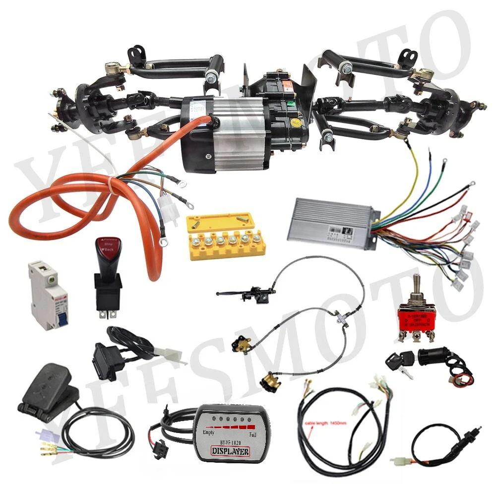 

Комплект переднего ведущего моста с дифференциальным двигателем 48В 1000Вт для квадроциклов и картов