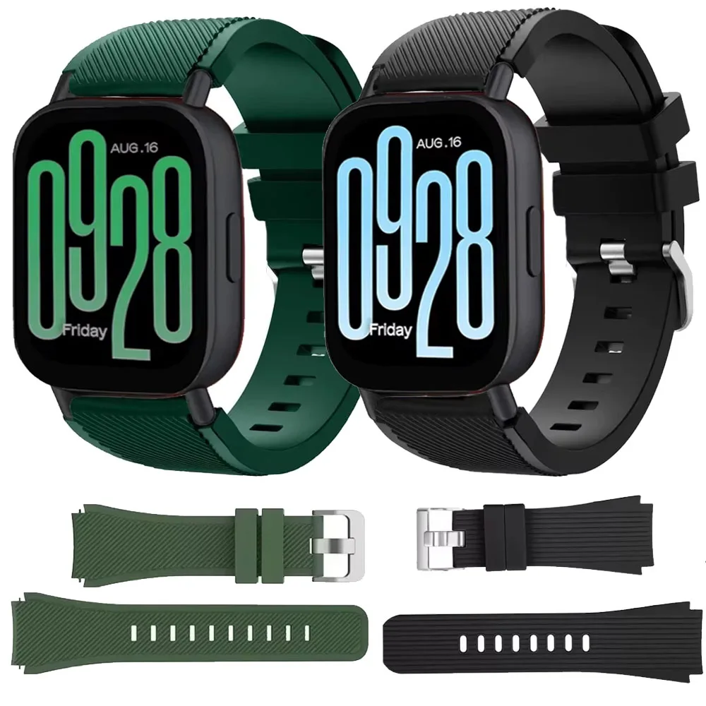 Soft  Breathable  Silicone Strap for Redmi Watch  5 Active Metal Stainless Steel Clasp for Redmi Watch 5 Lite/5 Active Wristband